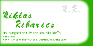 miklos ribarics business card